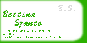 bettina szanto business card