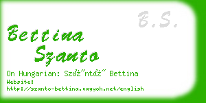 bettina szanto business card